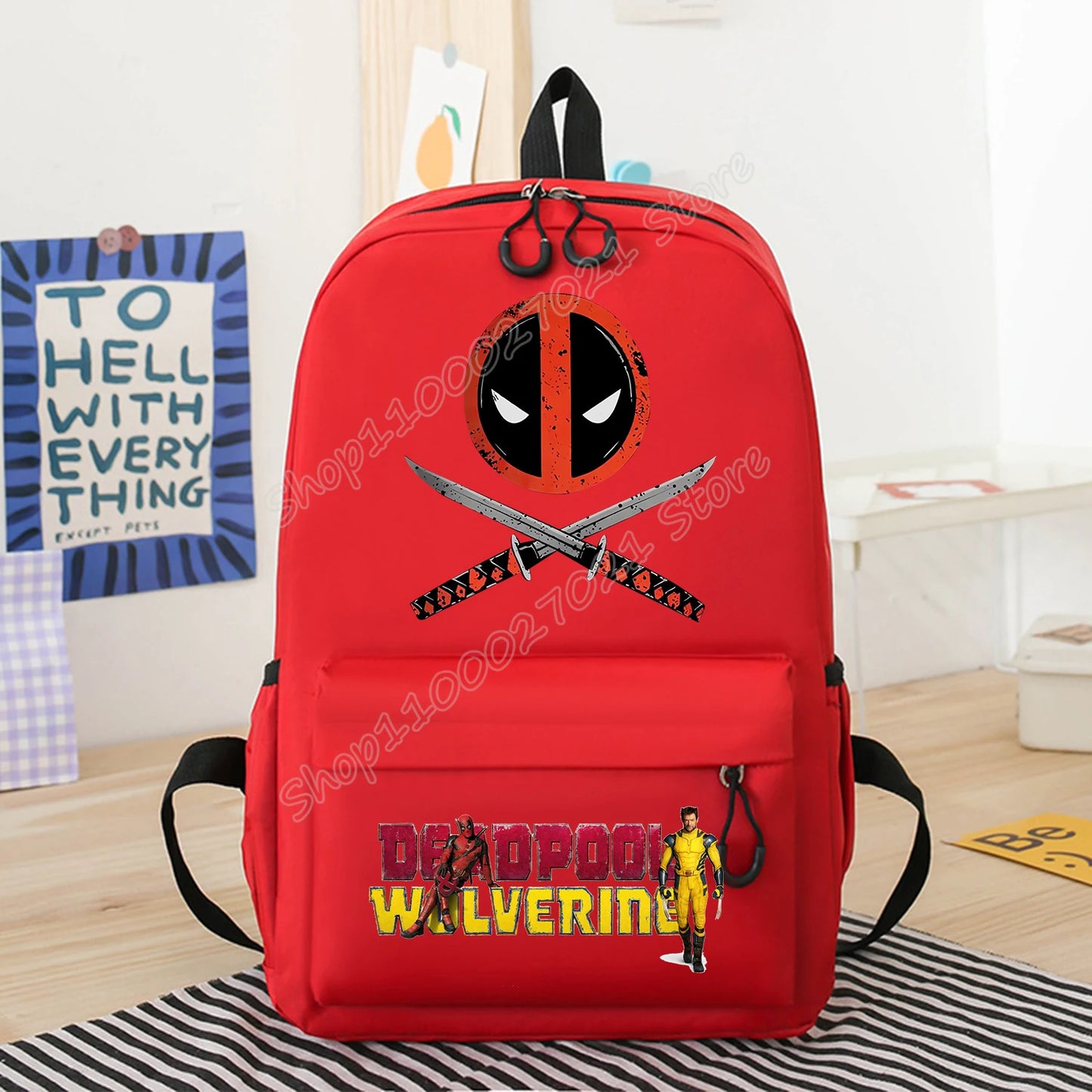 Deadpool & Wolverine Backpack - Front Design Detail