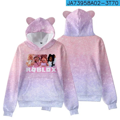 Roblox Cat Ear Hooded Sweatshirt - Close-up on Cat Ear Hood Detail