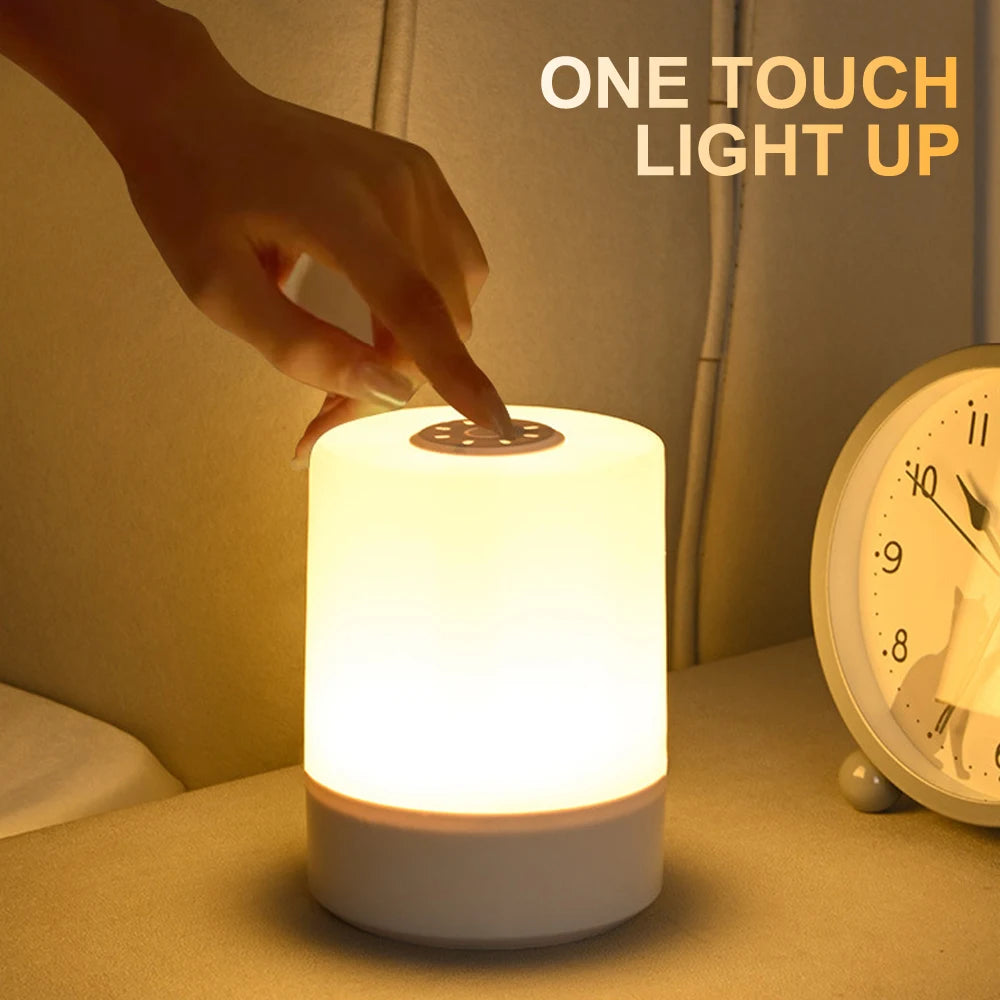 Touch-activated night lamp with three dimming modes, perfect as a Valentine's Day gift.