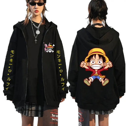 One Piece Hoodie: High-Quality Fabric Detail. (Highlights quality and fabric)