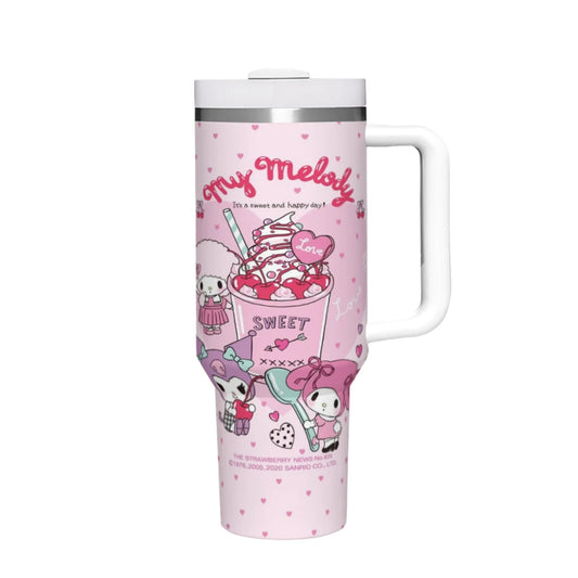 Sanrio Hello Kitty 40oz Stainless Steel Tumbler with Handle and Straw