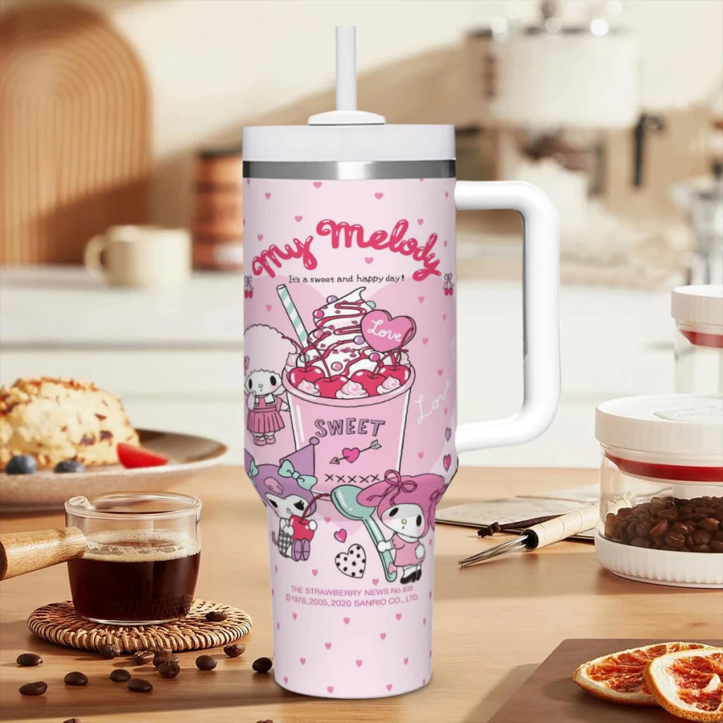 Hello Kitty 40oz Stainless Steel Tumbler, Close-Up, Character Design