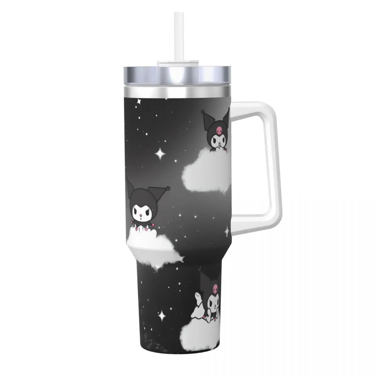 MINISO Kuromi Stainless Steel Tumbler | Sanrio Anime Insulated Travel Mug | Hot & Cold Drinks