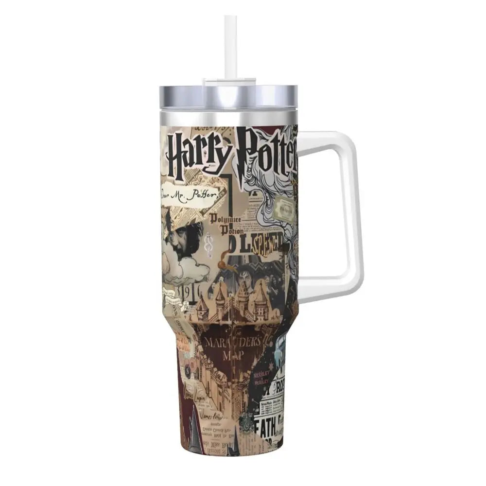 Personalized Harry Potter Stainless Steel Tumbler | Insulated Hot & Cold Drinks Bottle | Custom Travel Mug