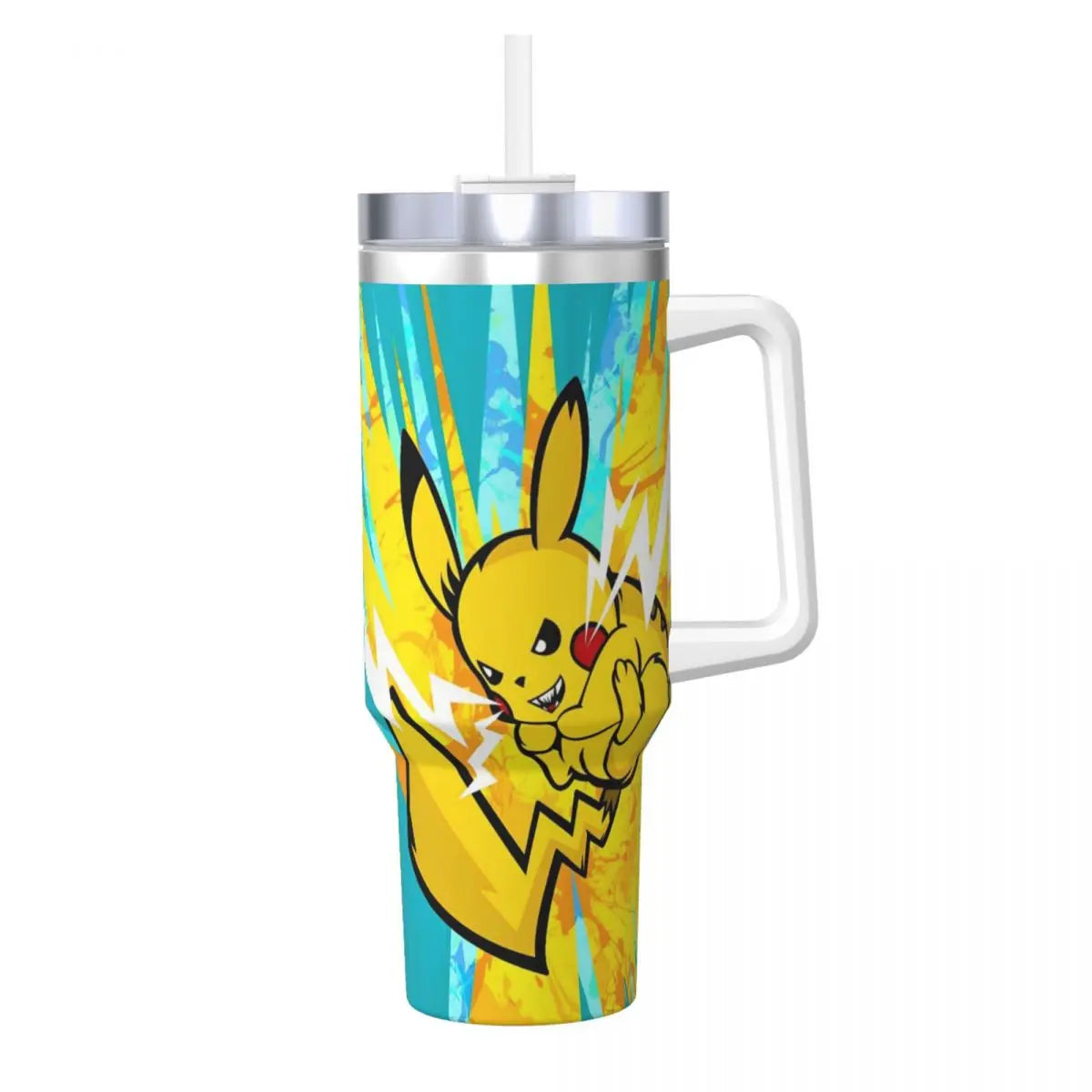 Pokémon Stainless Steel Tumbler | Insulated Water Bottle | Anime Cartoon Print | Cold Drinks & Coffee | Customizable Travel Mug