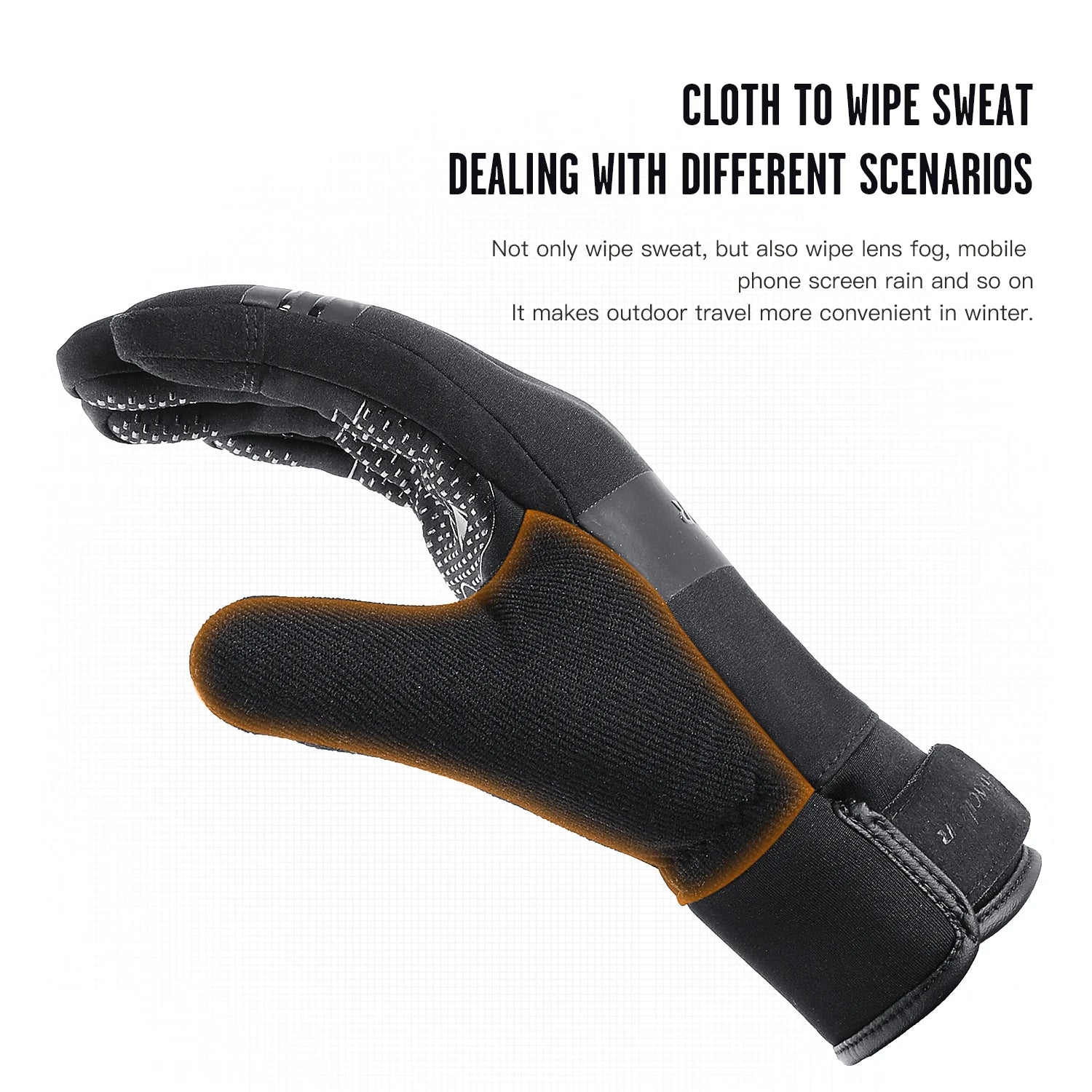 Touchscreen Cycling Gloves - Kyncilor, Black, Full Finger, Winter.