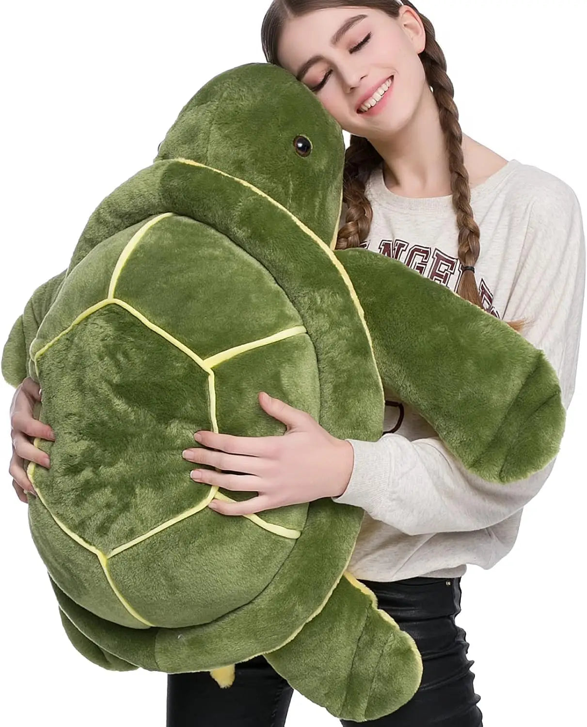 Soft sea turtle plush toy, Valentine's Day gift idea, close-up of face