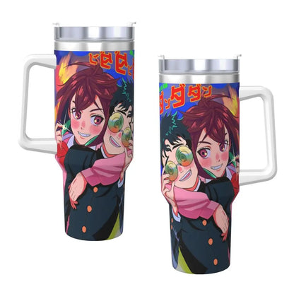 Stanley Tumbler Dandadan Anime Japanese Insulated Stainless Steel Cup, Travel Mug, Hot & Cold Drinks, Water Bottle - Like Stanley Cup & Owala Tumbler