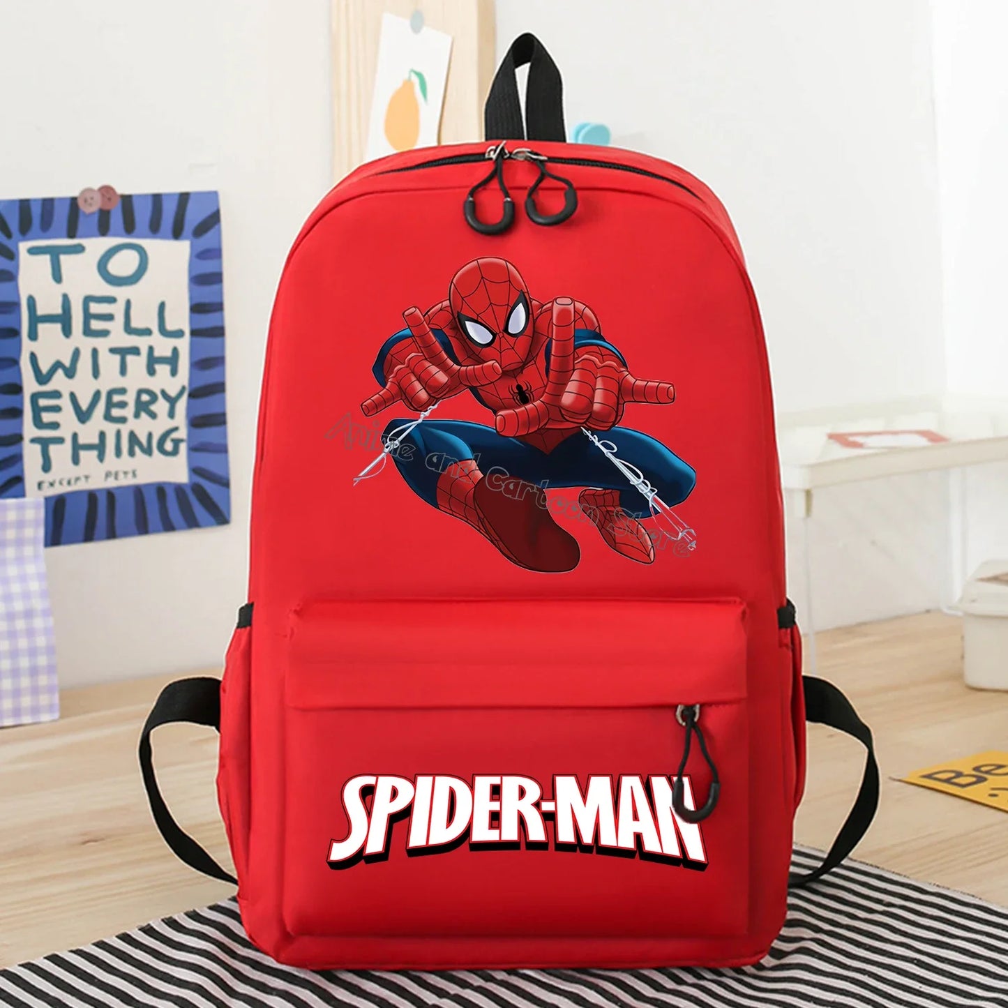 Marvels SpiderMans Backpack New Schoolbag Cute Cartoon Schoolbag Fashion Children Backpack Student Large-capacity Bag Kids Gift