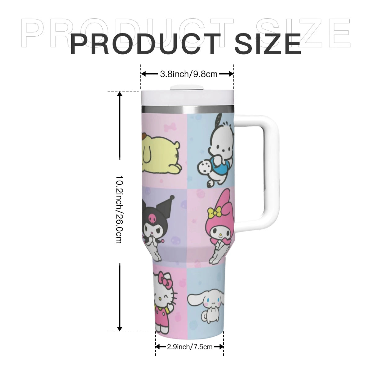 My Melody 40oz Insulated Tumbler, Sanrio Characters, Leak-Proof