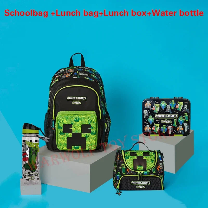 Insulated Minecraft Smiggle lunch bag with carrying handle