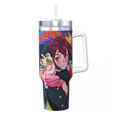 Stanley Tumbler Dandadan Anime Japanese Insulated Stainless Steel Cup, Travel Mug, Hot & Cold Drinks, Water Bottle - Like Stanley Cup & Owala Tumbler