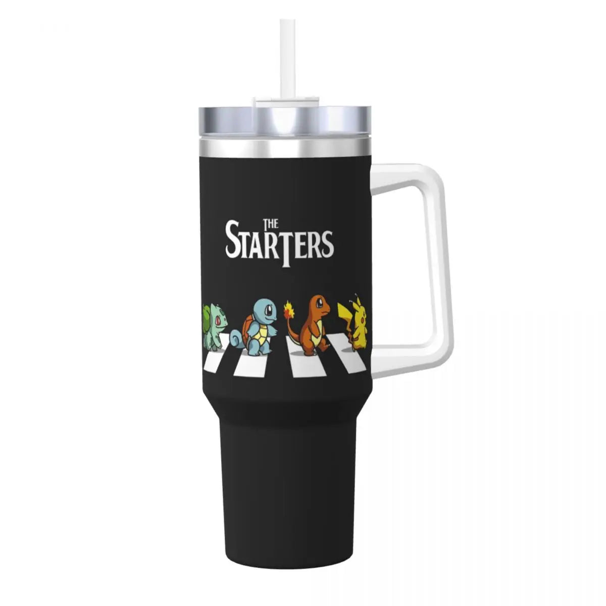 Pokémon Stainless Steel Tumbler | Insulated Water Bottle | Anime Cartoon Print | Cold Drinks & Coffee | Customizable Travel Mug