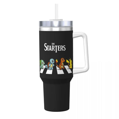 Pokémon Stainless Steel Tumbler with Straw & Lid | Insulated Travel Mug | Anime Cartoon Water Bottle