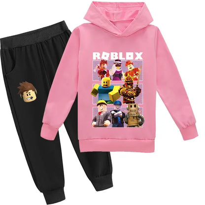 Roblox Apparel for Kids - Orange and Brown Roblox Style - Fun Leisure Suit for Boys and Girls.