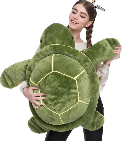 Soft sea turtle plush toy, Valentine's Day gift idea, close-up of face