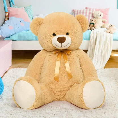 Valentine's Day Gift: 52" Big Teddy Bear, Light Brown, Plush