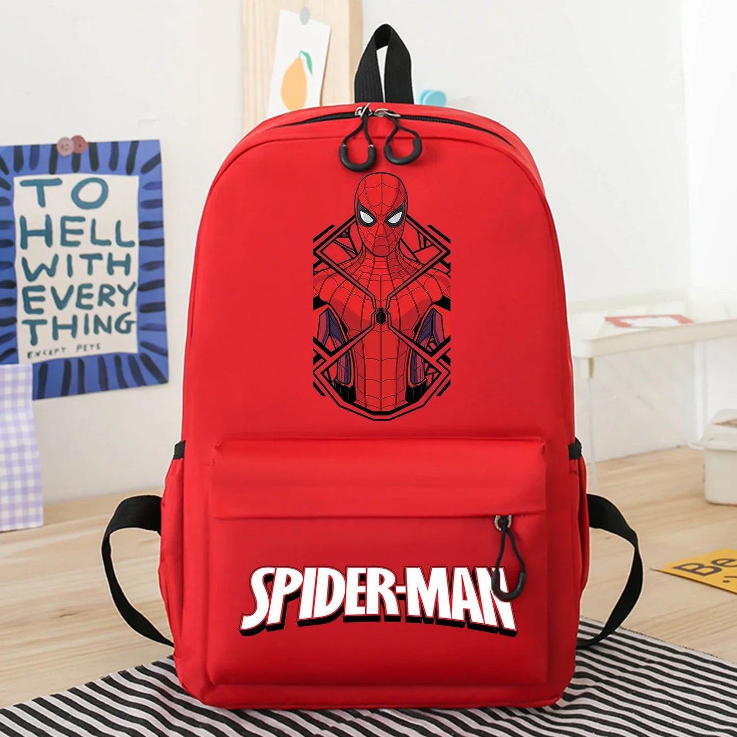 Marvels SpiderMans Backpack New Schoolbag Cute Cartoon Schoolbag Fashion Children Backpack Student Large-capacity Bag Kids Gift