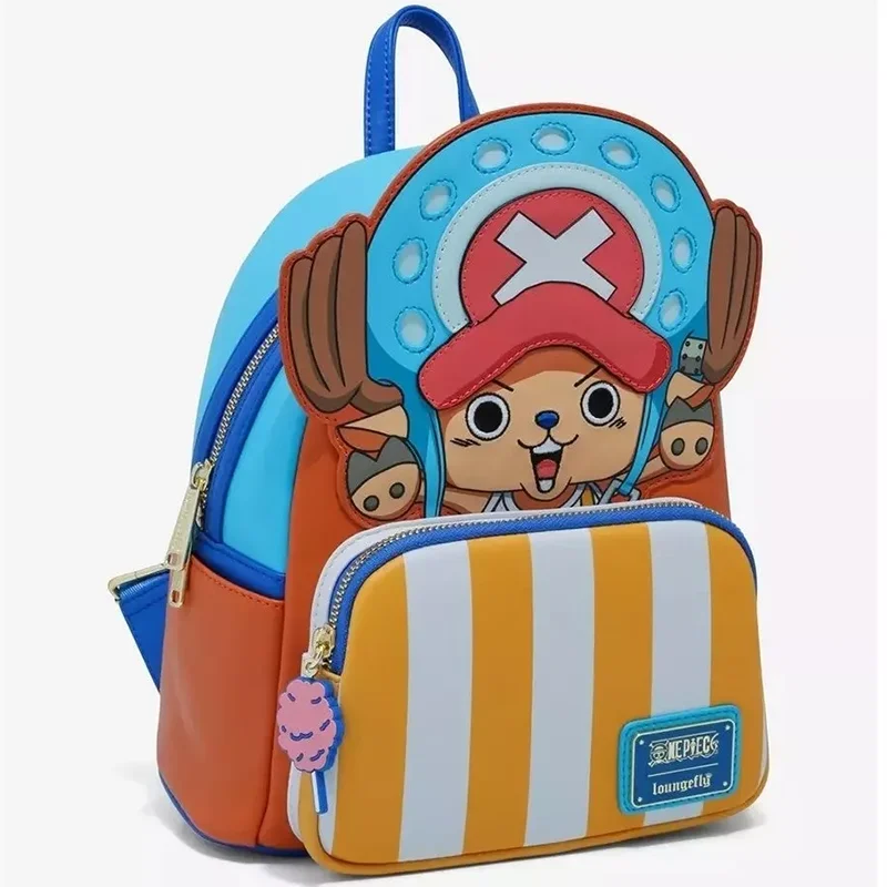 One Piece Mini Backpack: Side view showcasing adjustable straps and side pockets.