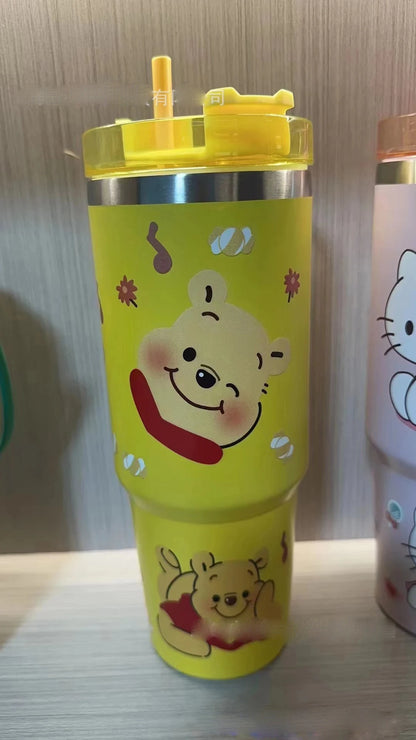 Leakproof Cinnamoroll Sanrio thermos, 900ml, keeps drinks cold or hot, high-quality, long-lasting.