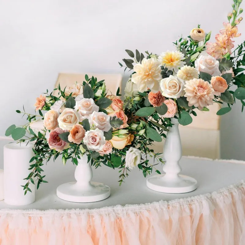 Artificial Flowers Combo Box: Red Roses, White Hydrangeas, Greenery - Wedding DIY