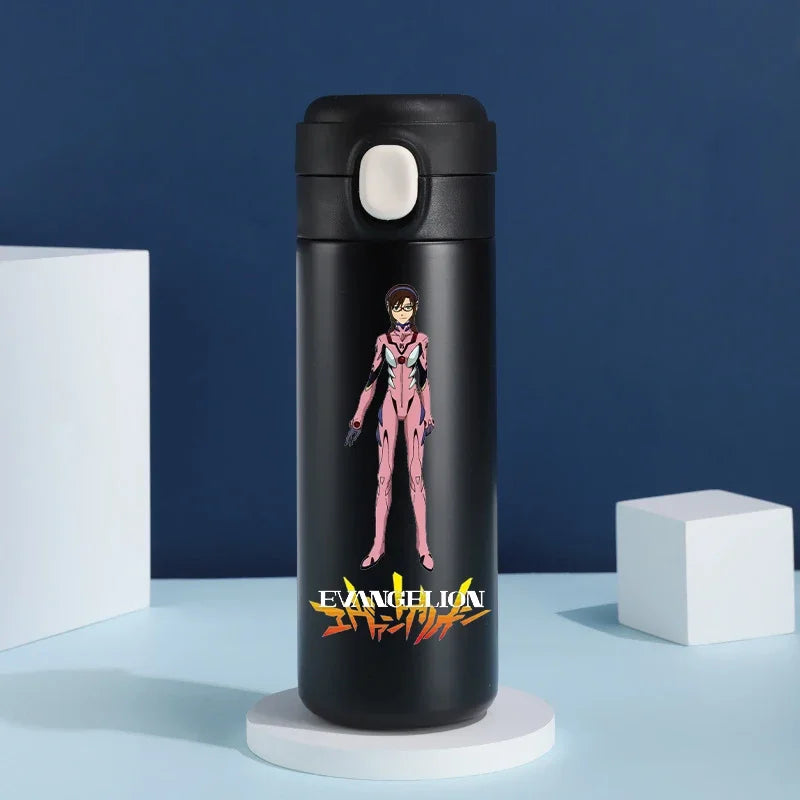 Anime EVA Ayanami Rei 420ML Thermos Water Bottle Anime Portable Children 304 Stainless Steel Cartoon Outdoor Sport Water Mug