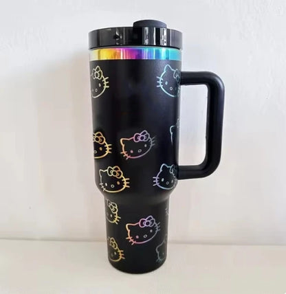 MINISO Christmas 2024 Tumbler, 40oz, Hello Kitty design, straw detail.