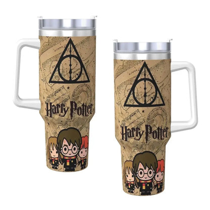 * SEO-Friendly: They use relevant keywords like "stainless steel," "double-walled insulation," "spill-proof," and specific Harry Potter imagery.