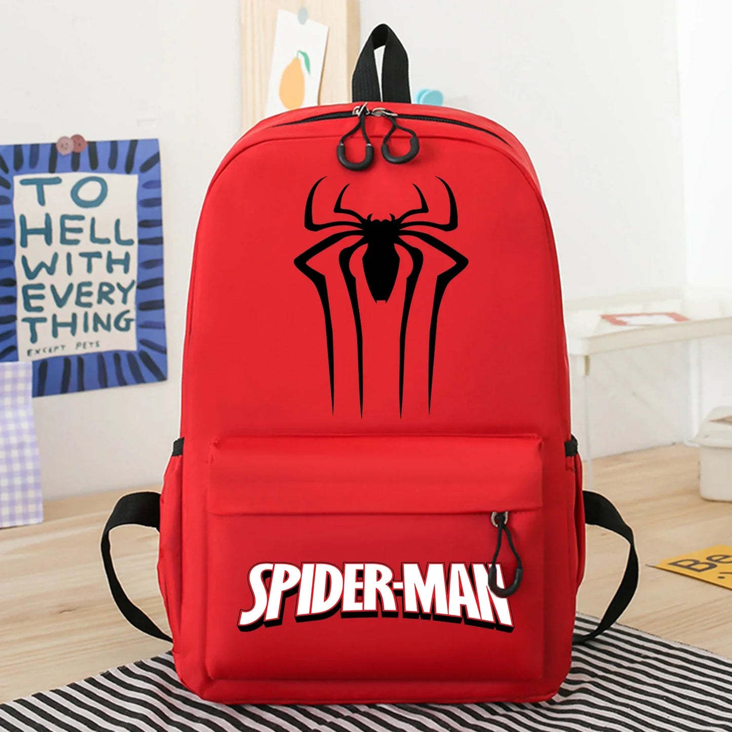 Marvels SpiderMans Backpack New Schoolbag Cute Cartoon Schoolbag Fashion Children Backpack Student Large-capacity Bag Kids Gift