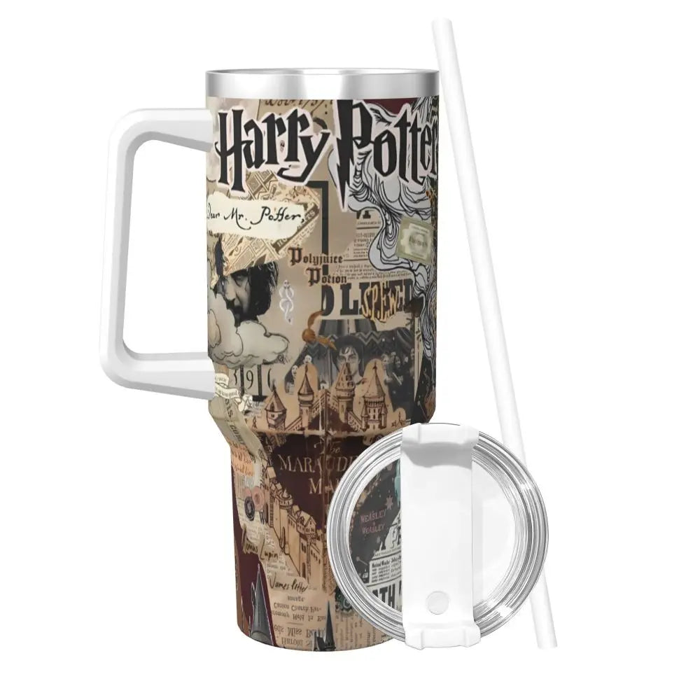 Personalized Harry Potter Stainless Steel Tumbler | Insulated Hot & Cold Drinks Bottle | Custom Travel Mug