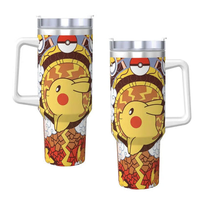 Pokémon Stainless Steel Tumbler | Insulated Water Bottle | Anime Cartoon Print | Cold Drinks & Coffee | Customizable Travel Mug