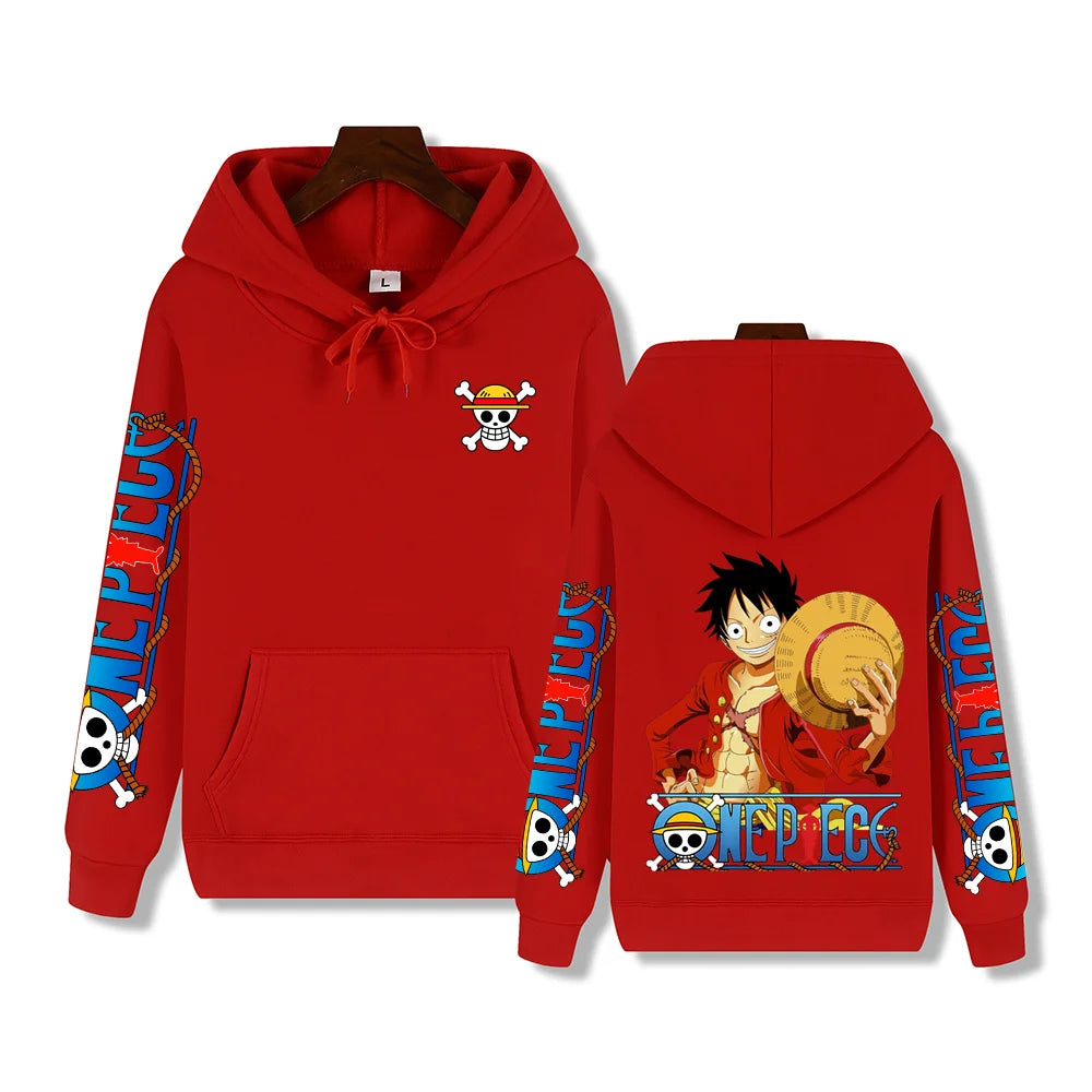 Thickened Luffy Hoodie Close-Up