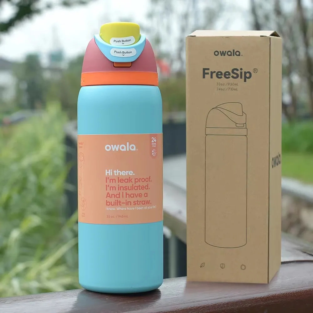 Owala Tumbler: 24OZ/32OZ Stainless Steel Vacuum Insulated Sports Water Bottle - Perfect for Outdoor Adventures