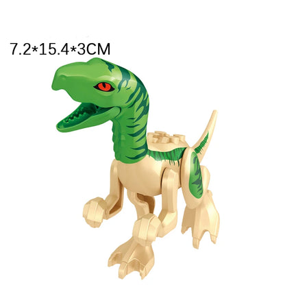 Minecraft Jurassic Raptor Dinosaur Building Block Figure, Lego compatible.