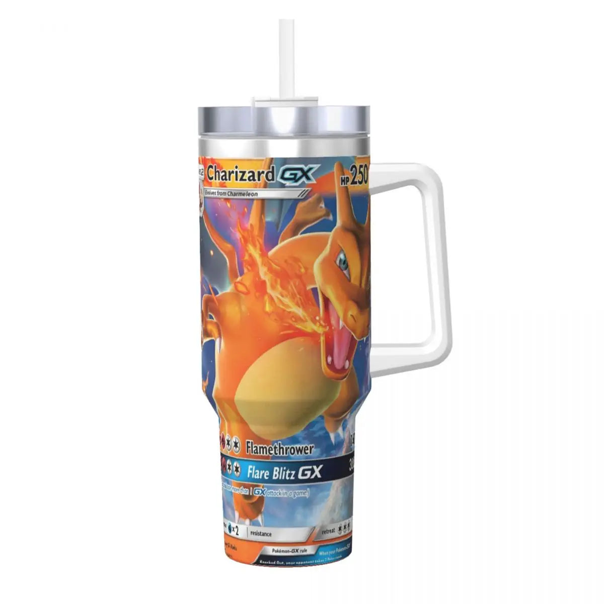 Charizard Pokemon Anime Stainless Steel Tumbler - Insulated Travel Mug for Hot & Cold Drinks