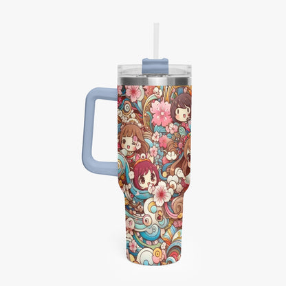 & - Stanley cup - Car Tumbler Cup 40oz, Anime & Retro Comic Book Style Insulated Mug, Colorful Superhero Design - premium material. perfect gift idea. Order yours now and stand out with this exclusive piece!