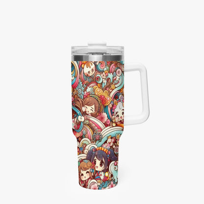 Stanley - Stanley cup - Car Tumbler Cup 40oz, Anime & Retro Comic Book Style Insulated Mug, Colorful Superhero Design - custom-made. limited stock. Order yours now and stand out with this exclusive piece!