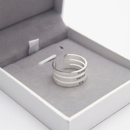 Stackable Name Ring – Custom Stainless Steel Personalized Ring for Birthdays, Anniversaries & Special Occasions