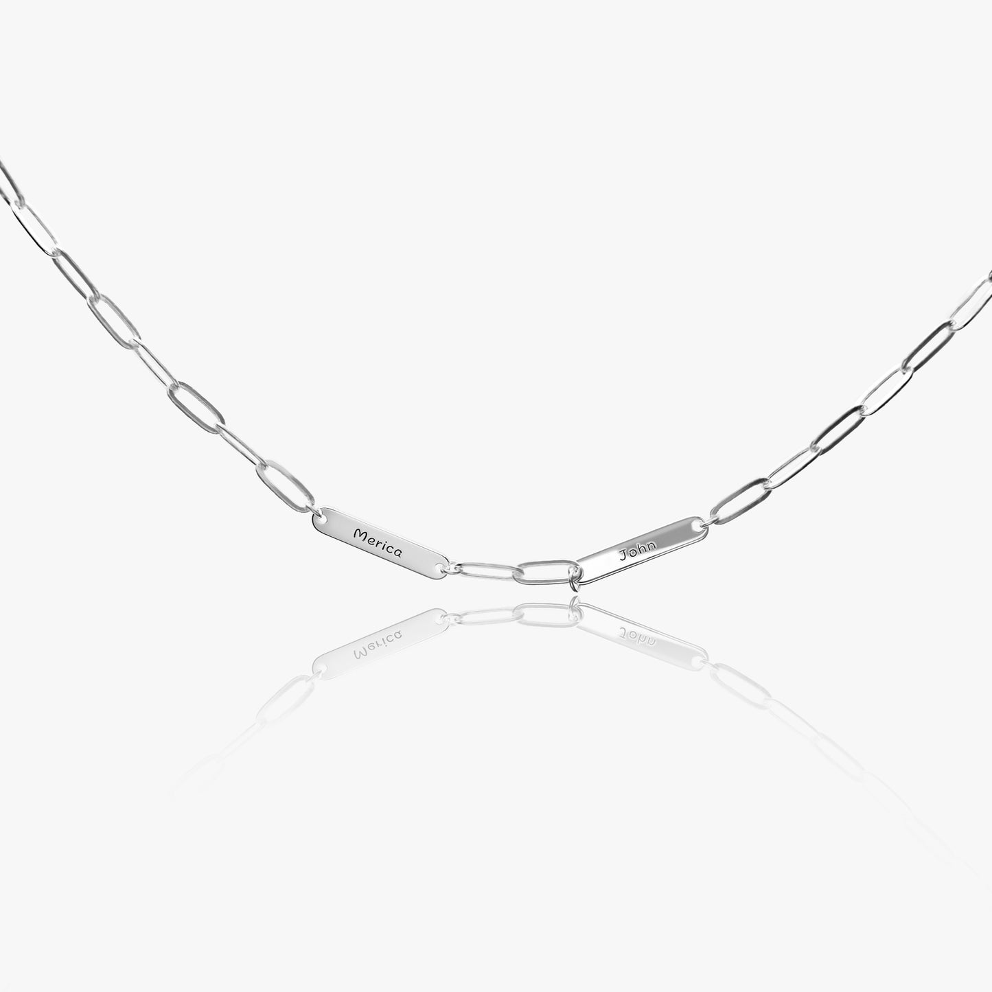 Personalized Multiple Name Necklace in Sterling Silver with [Example Names, e.g., "Emily & Sarah"]