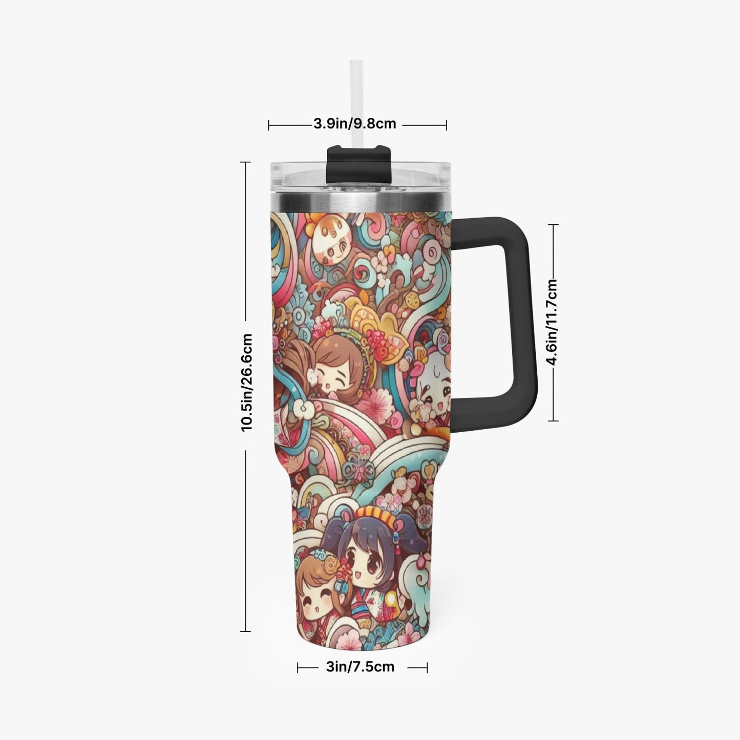 Comic - Stanley cup - Car Tumbler Cup 40oz, Anime & Retro Comic Book Style Insulated Mug, Colorful Superhero Design - premium material. perfect gift idea. Order yours now and stand out with this exclusive piece!