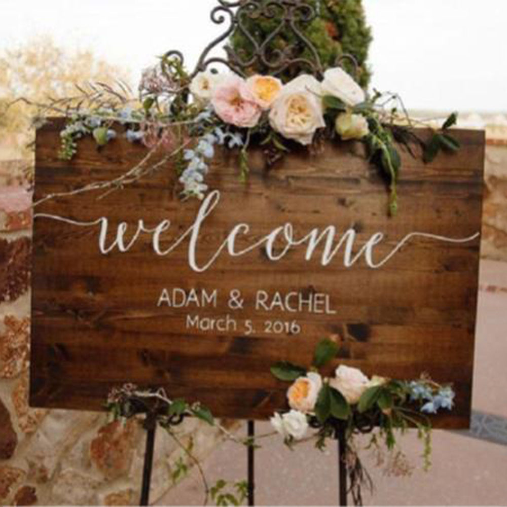 Personalized - Personalized Wood Welcome Sign – Custom Engraved Rustic Decor for Home, Porch, or Entryway - custom-made. limited stock. Order yours now and stand out with this exclusive piece!