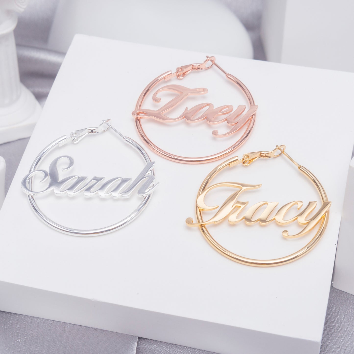 Custom Hoop Earrings – Personalized Name & Initial Hoop Earrings | Unique Gift for Women’s Fashion, Birthdays, & Special Occasions