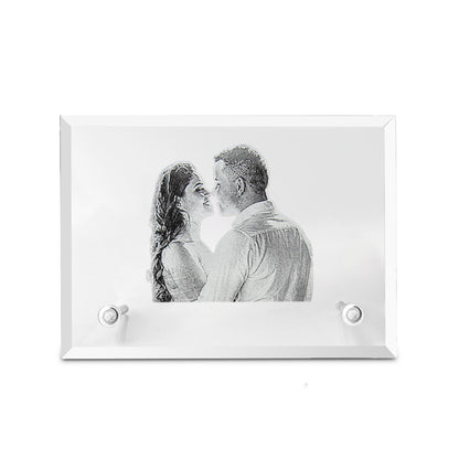 Photo - 3D Engraving Crystal Photo Frame – Personalized Custom Photo Gift with 3D Laser Engraving for Special Moments - custom-made. limited stock. Order yours now and stand out with this exclusive piece!