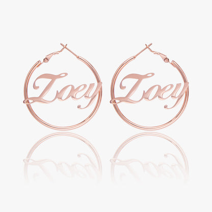 Custom Hoop Earrings – Personalized Name & Initial Hoop Earrings | Unique Gift for Women’s Fashion, Birthdays, & Special Occasions