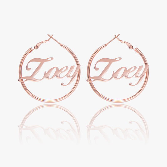 Custom Hoop Earrings – Personalized Name & Initial Hoop Earrings | Unique Gift for Women’s Fashion, Birthdays, & Special Occasions